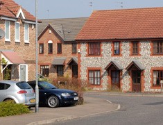 Photograph of mixed housing in a new development